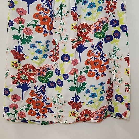 Boden Flame Scarlet Diamond Terrace Alicia Red and Pink Floral Blouse Size 8 - Picture 11 of 16